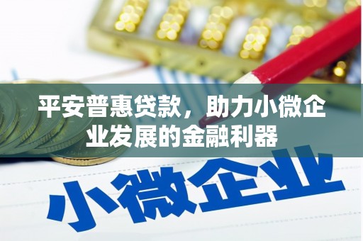 乌海平安普惠贷款，助力小微企业发展的金融利器