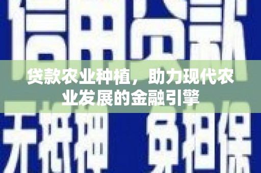 乌海贷款农业种植，助力现代农业发展的金融引擎