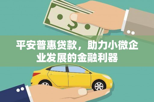 乌海平安普惠贷款，助力小微企业发展的金融利器