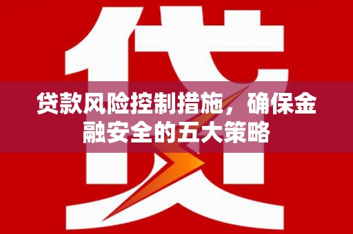 乌海贷款风险控制措施，确保金融安全的五大策略