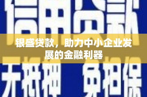乌海银盛贷款，助力中小企业发展的金融利器