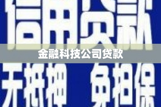 乌海金融科技公司贷款
