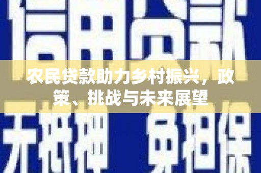 乌海农民贷款助力乡村振兴，政策、挑战与未来展望