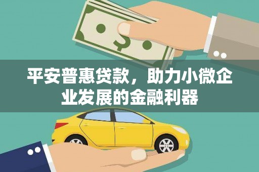 乌海平安普惠贷款，助力小微企业发展的金融利器
